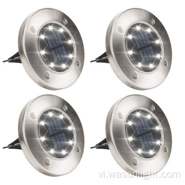 Amazon ebay hot sale 8 đêm bảo mật đĩa hiên đèn tiết kiệm năng lượng Đèn LED chất lượng cao LED LED Đèn năng lượng mặt trời